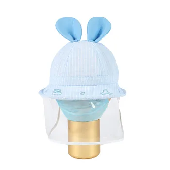 

1PC Kid Cartoon Safety Protective Bucket Caps Anti-spray Anti-saliva Hat Protection Removable Anti-splash Full Face Mask
