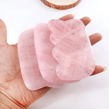 

Gua Sha SPA Gua Sha Acupuncture Scraper Massage Tool Face Back Foot Massage Beauty Natural Rose Quartz China Traditional Health