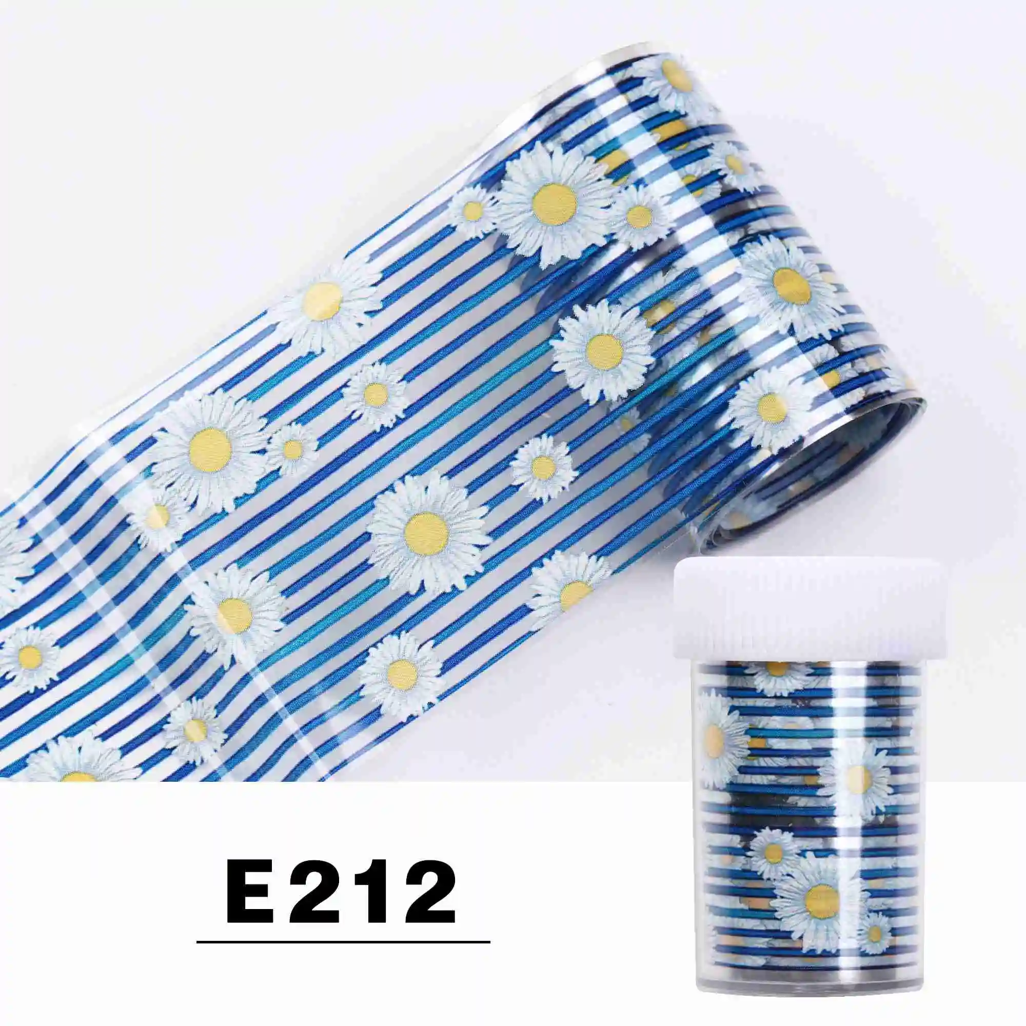 E212 Nail Foil 1 шт. голографический цветок Звездная Фольга для ногтей 4*100 см 33 цветной хрустальный камень переводная наклейка из фольги маникюрный набор Nailart украшения - Цвет: E212 Nail Foil