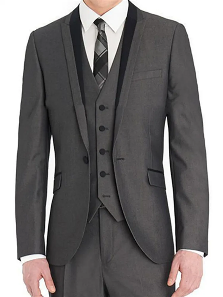Мужской костюм смокинг Noivo Terno Slim Fit Easculino вечерние костюмы для мужчин на заказ смокинги для жениха(пиджак+ брюки+ жилет