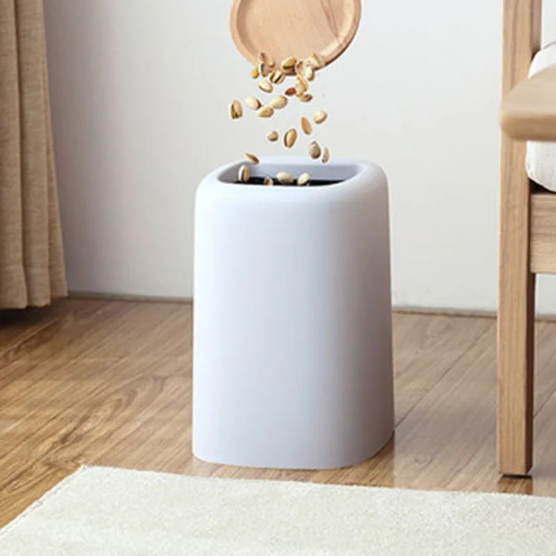 Top-Square Northern Europe Plastic Trash Can Bin Trash Kitchen Room Bin Waste Bin Live Room Bed Room Originality No Cover
