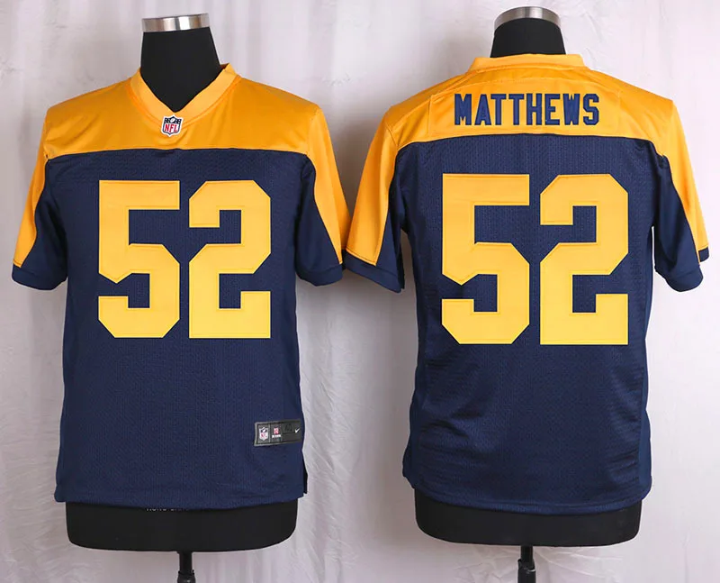 Цвет: желтый Stitiched, Новые поступления, Green Bay Aaron Rodger Clay Matthews Джерси - Цвет: Цвет: желтый