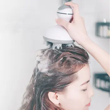 

3D Waterproof Electric Head Massage Wireless Scalp Massager Prevent Hair Loss Promote Hair Growth Tools Vibrating Brain Care