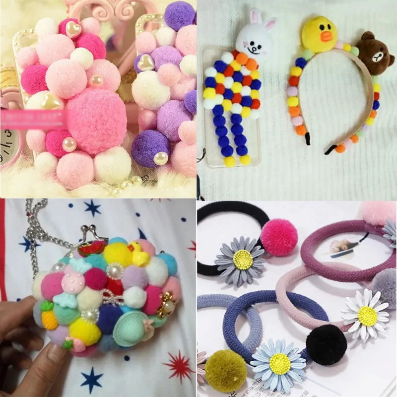 Мини Помпон 8 мм Pom Poms Ponpon многоцветные Pompony ремесла поставки DIY для детской игрушки швейные украшения для дома и свадьбы 20 г