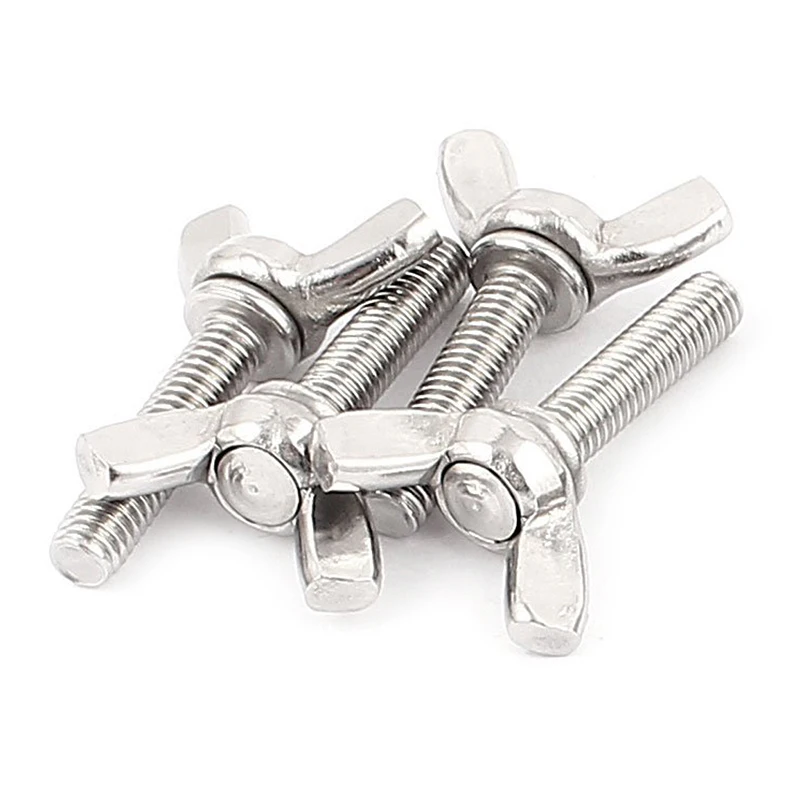 M6x25mm 1,0 мм Шаг 304 из нержавеющей стали винты крыла бабочки 5 шт
