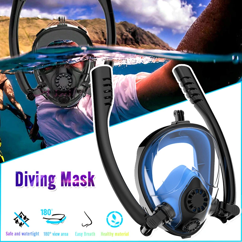 

2019 New Diving Mask Scuba Mask Underwater Anti Fog Full Face Snorkeling Mask Women Men Kids Swimming Snorkel Diving Equipment