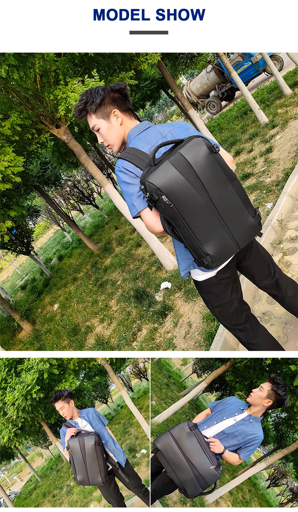 Men Backpack Anti Theft Travel Bagpack Laptop 15.6 Inch Notebook Waterproof Bags USB Charging Male Business Fashion Unisex Bag (9)