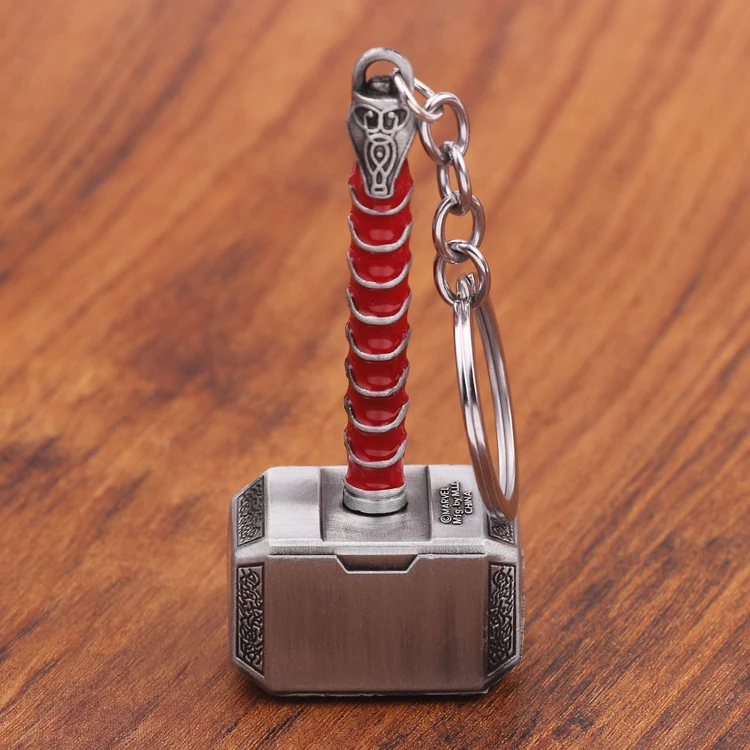 Thor Hammer металлический брелок Marvel Мстители эндшпиль танос оружие Железный человек брелок для ключей для мужчин автомобиля женщин сумка аксессуары