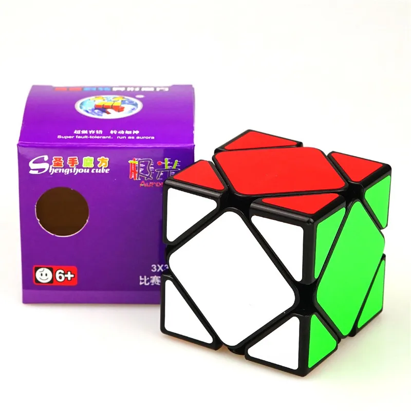 ShengShou JiGuang 3x3x3 Skew волшебный куб безопасный АБС пластик образовательная разведка ультра-гладкая 3x3 кубар-Рубик на скорость детские игрушки