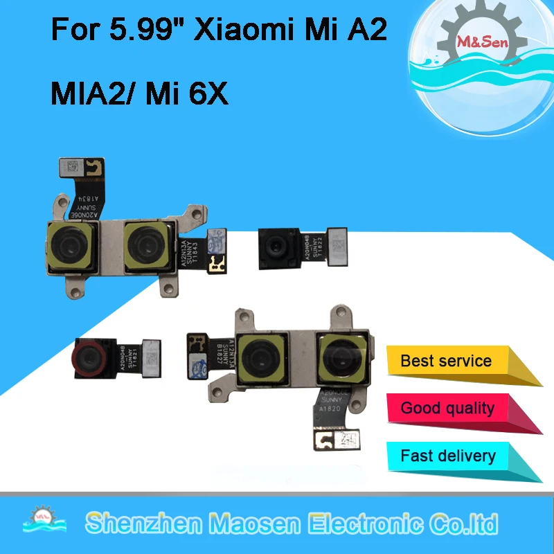 Оригинальный M & Sen для Xiaomi Mi A2 MiA2 модуль задней большой фронтальной камеры гибкий