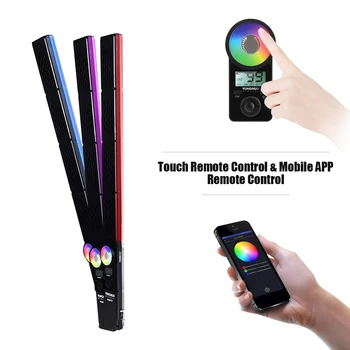 

YONGNUO YN360 III Handheld LED Video Light 5500K+RGB Dimmable Fill Light Bar 10 Speical Lighting Modes with Remote Control