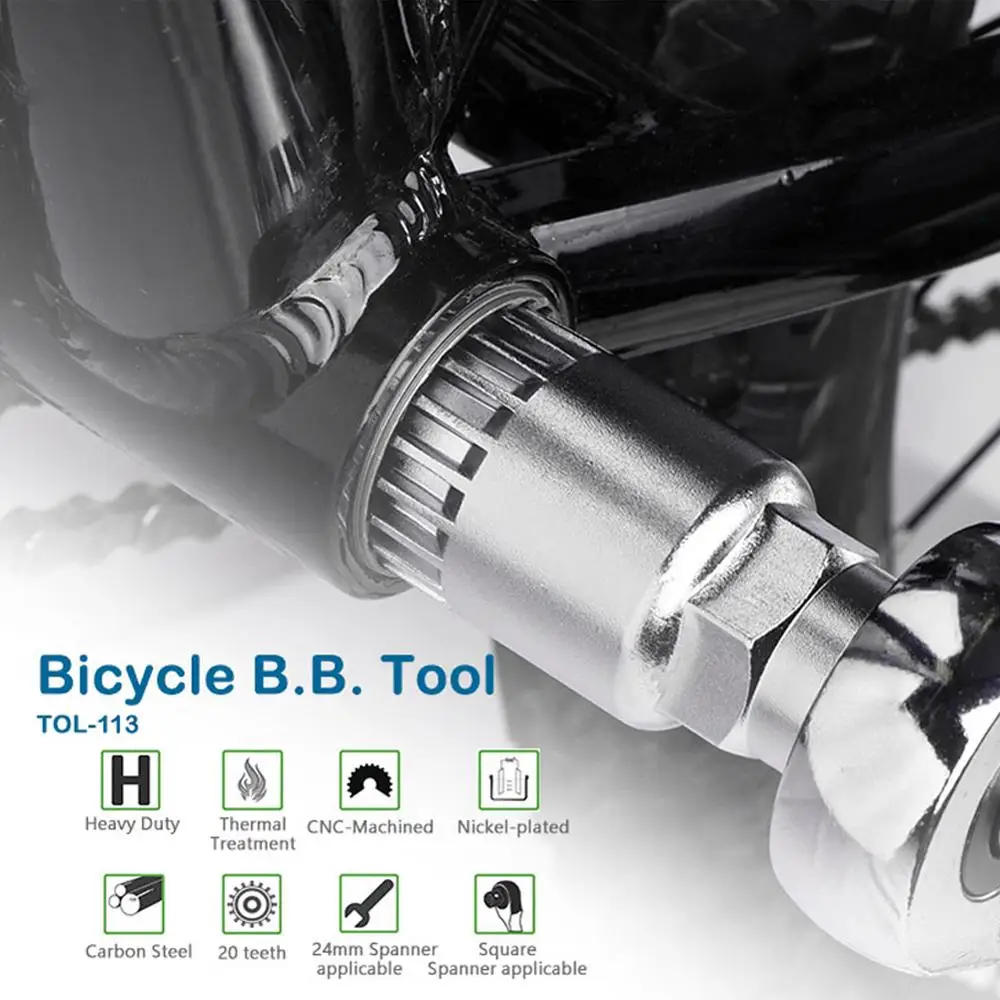

Bicycle Bottom Bracket Remover BB Puller 20 Teeth Wrench Box Sockets Cycling Bike Spanner Repair Tool Manufactured Carbon Steel