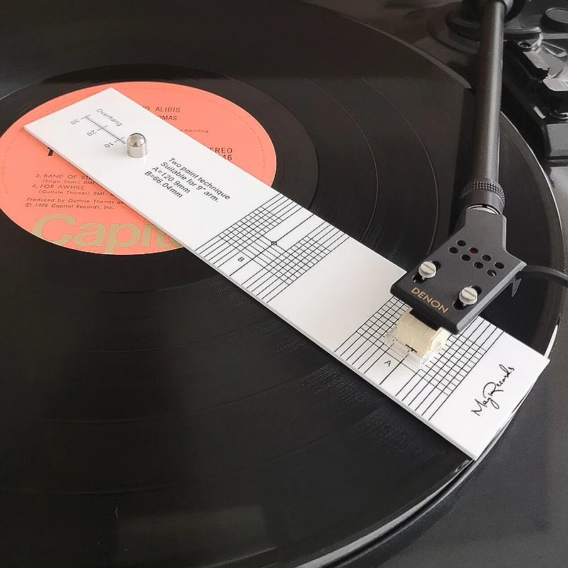 Cartridge Alignment Protractor Vinyl Calibration Turntable Tool Record Phonograph Accessories Adjustment Tool 