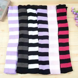 1pair Japanese Women's Socks Girl Over The Knee Stripe Latin Ballet Socks Dancing Color Pile Matching Leggings Y2s8