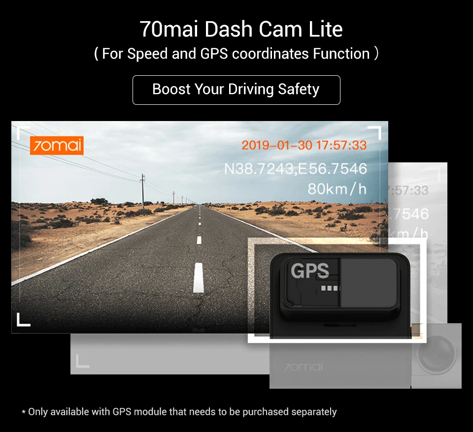 70 Mai Dash Cam Lite 1080P gps Функция скорости 70mai Lite Dash Cam 130 FOV ночное видение Wifi Автомобильный видеорегистратор 24H монитор парковки DashCam