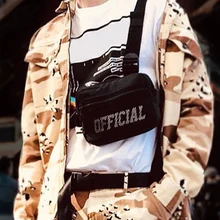 Новинка, женские нагрудные сумки с тремя лямками, маленький нагрудный чехол для телефона, модный уличный стиль, хип-хоп, прямоугольная Мужская нагрудная сумка G191