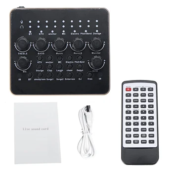 

V10 Audio USB Live Sound Card Headset Microphone for Mobile Phone Computer PC Live Sound Card Fast Hand Shouting Wheat Universal