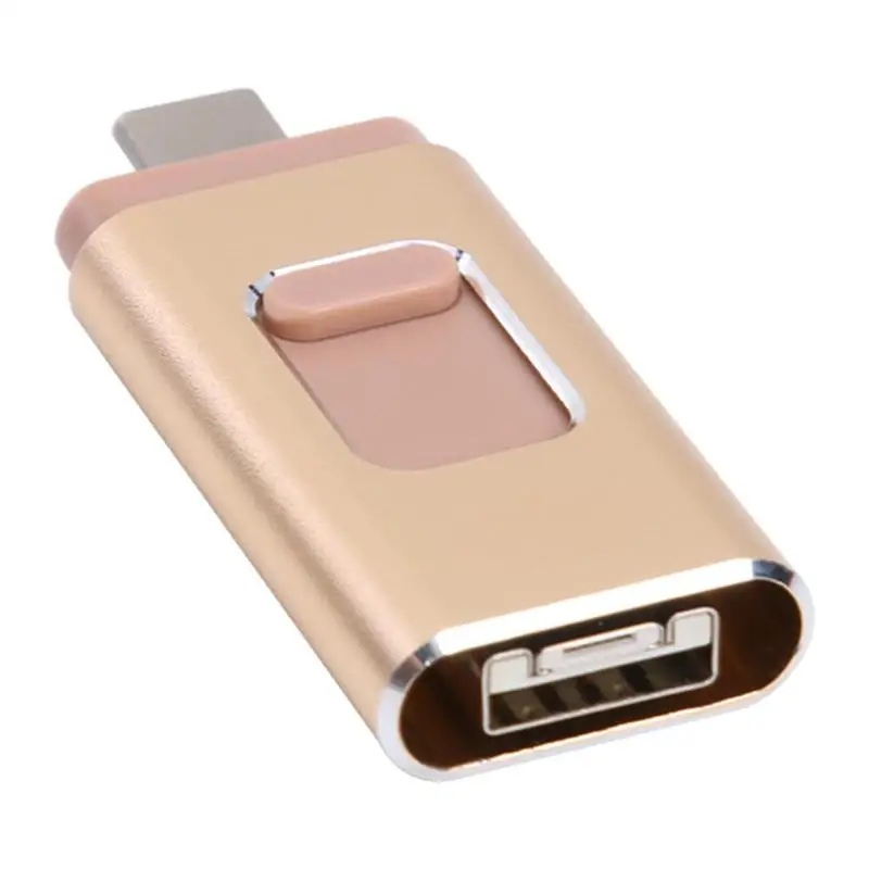 4 в 1 128 Гб OTG USB флэш-накопитель Тип ручки привода высокоскоростная карта памяти диск для iOS/type-C/Android/PC/Mac