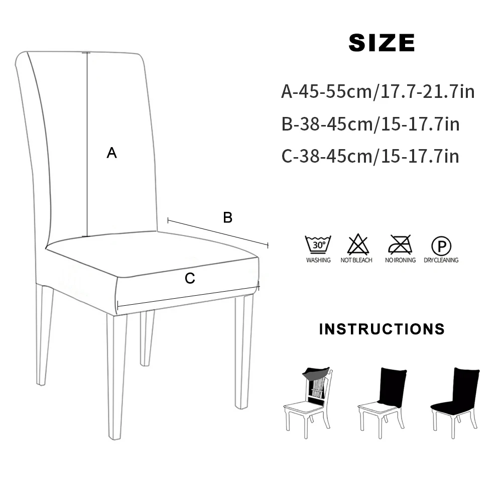 1/2/4/6 шт. Печатный чехол для кресла спандекс стрейч анти-грязный эластичный чехол для сиденья используются для Свадебная вечеринка Кухня обеденный Гостиная