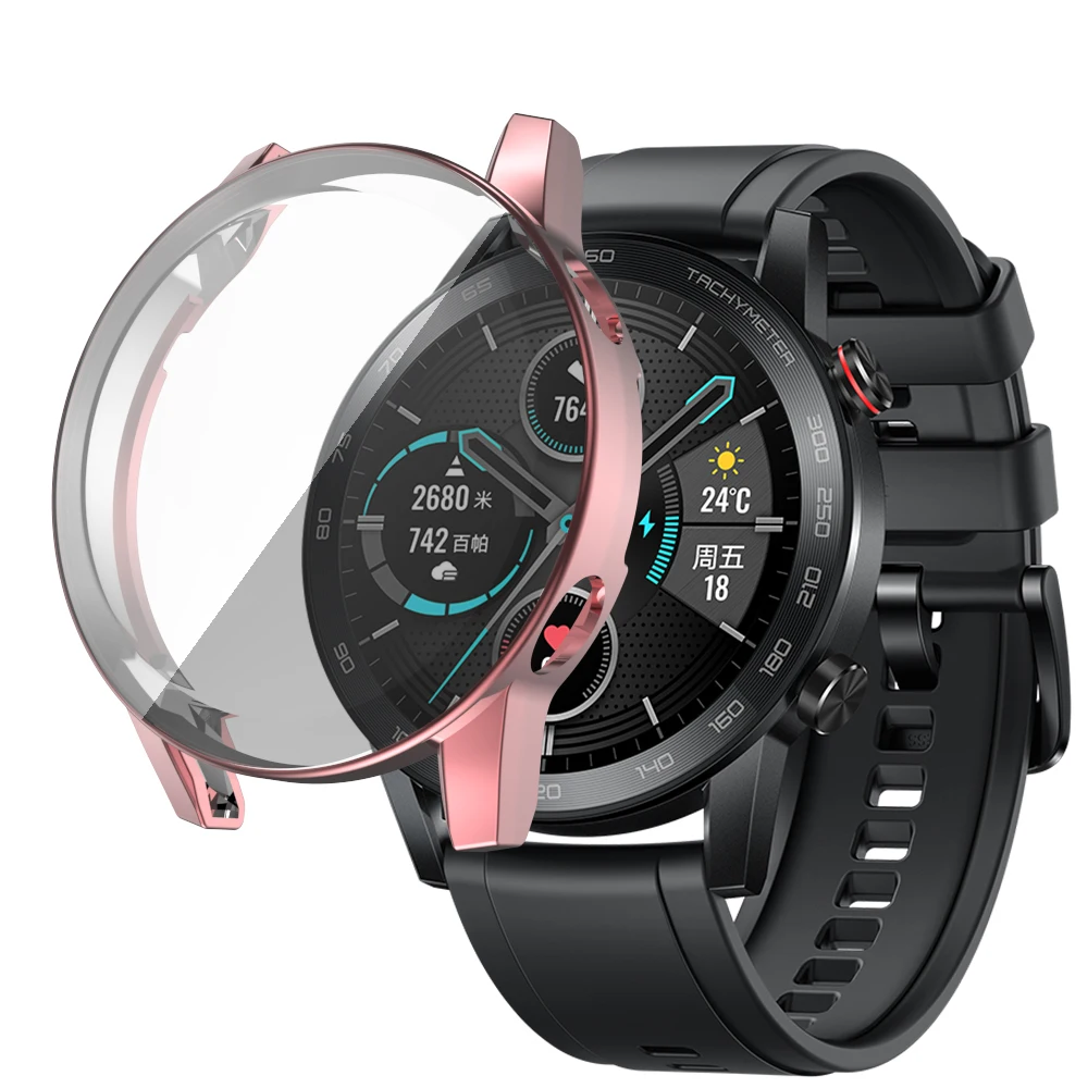 Electroplated tpu all-inclusive protective cover for Huawei Honor Magic watch 2 tpu soft case 46mm antifriction protection watch for watch screen protector case,watch case,watch protector case,smart watch case