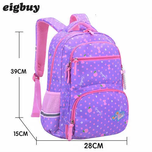 Школьные сумки водонепроницаемые школьные рюкзаки для подростков девочек Детский рюкзак 1 класс детские школьные сумки Mochila - Цвет: S purple