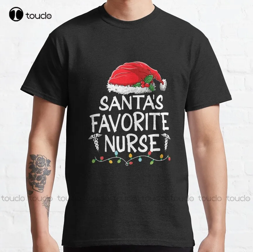 Классическая женская футболка Santas с изображением любимой медсестры