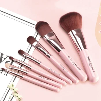 

7pcs Luxury Wooden Makeup Brushes For Foundation Powder Blush Eyeshadow Concealer Lip Eye Make Up Brush Cosmetics Beauty Tools