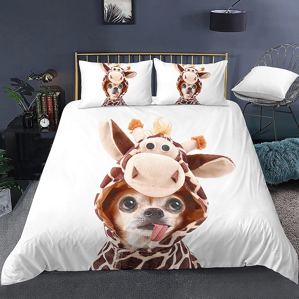 

Cute Pet Dog Animal Pattern Quilt Covers Comforter for Kids Children Bedroom Duvet Cover Bedding Sets Bed Decor US/AU/EU Size