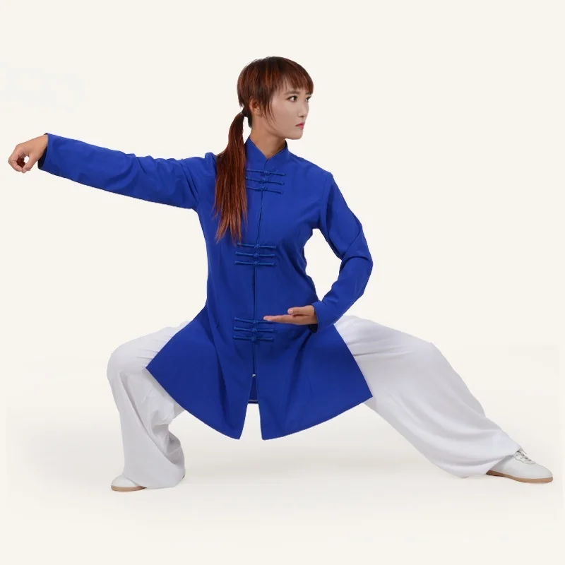 Летняя однотонная одежда Tai Chi китайский костюм воина эластичный кунг-фу наряд форма тайцзи женщина ушу униформа TA1817
