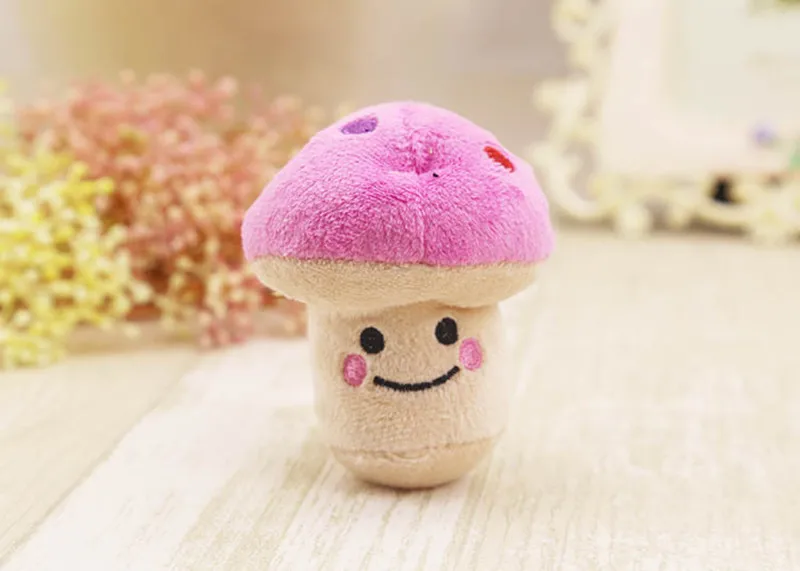 Новая игрушечная мультяшная собака животное щенков кошка пищалка плюшевые фрукты овощи гриб перец Баклажан и бутылка игрушка