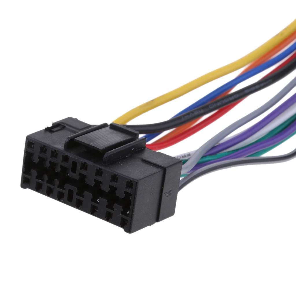 16-pin Stereo Radio ISO Lead Wire Harness Connector Adapter Cable for JVC 