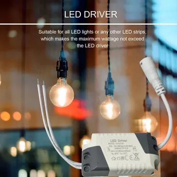 

1Pc New Dimmable/Non-Dimmable LED Light Lamp Driver Transformer Power Supply 6/9/12/15/18/21W