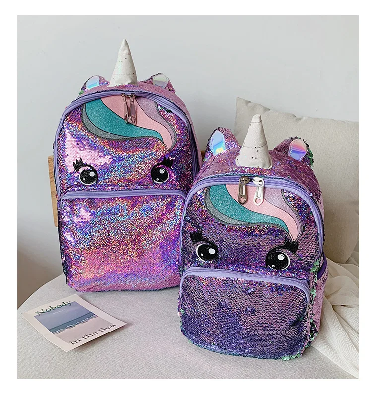 Stylish Backpacks cheap Cartoon Cute Backpack Girls Children's School Bags Sequins Unicorn Backpack Large Kawaii Schoolbags Kids Back Pack Mochila Mujer cool backpacks accessories	