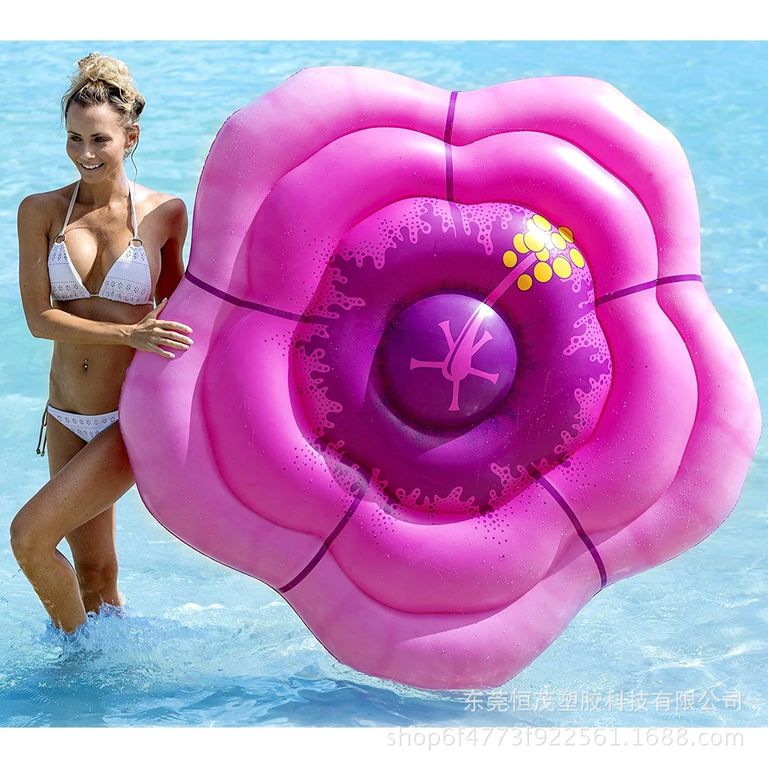 

Factory Direct Supply PVC Inflatable Floating Toy Adult Circle Flower Floating Row Double Water Inflatable Floating Bed Wholesal