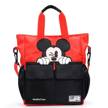 

Mickey Handbag Nylon Women Bag Cute Large Capacity Female Shoudler Bag Kids Girl Boy Crossbody Bag Tote Bolsa Feminina