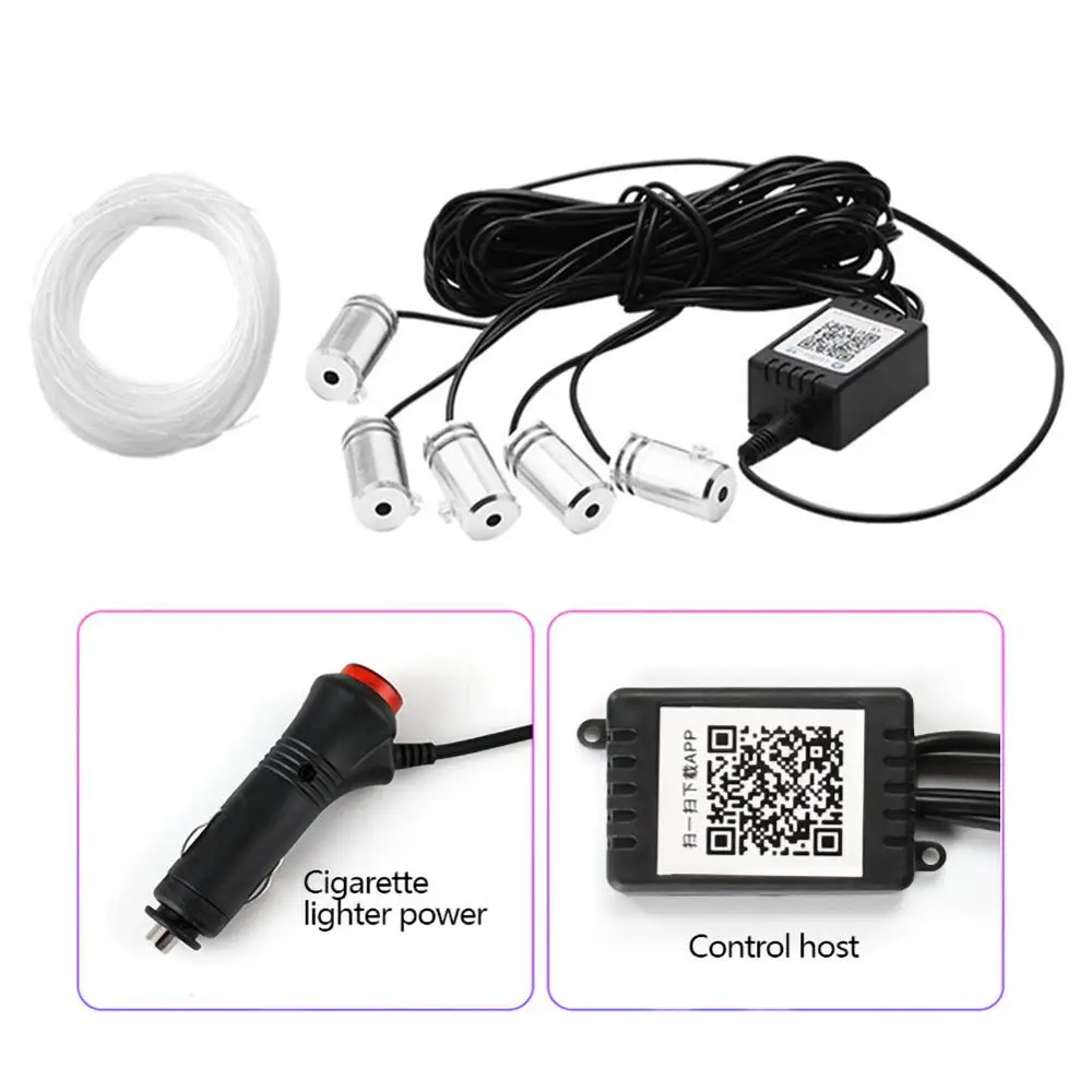 

AOTU Atmosphere Lights EL Neon Wire Strip Light RGB Multiple Modes App Sound Control CARInterior Decorative Ambient Neon Lamp