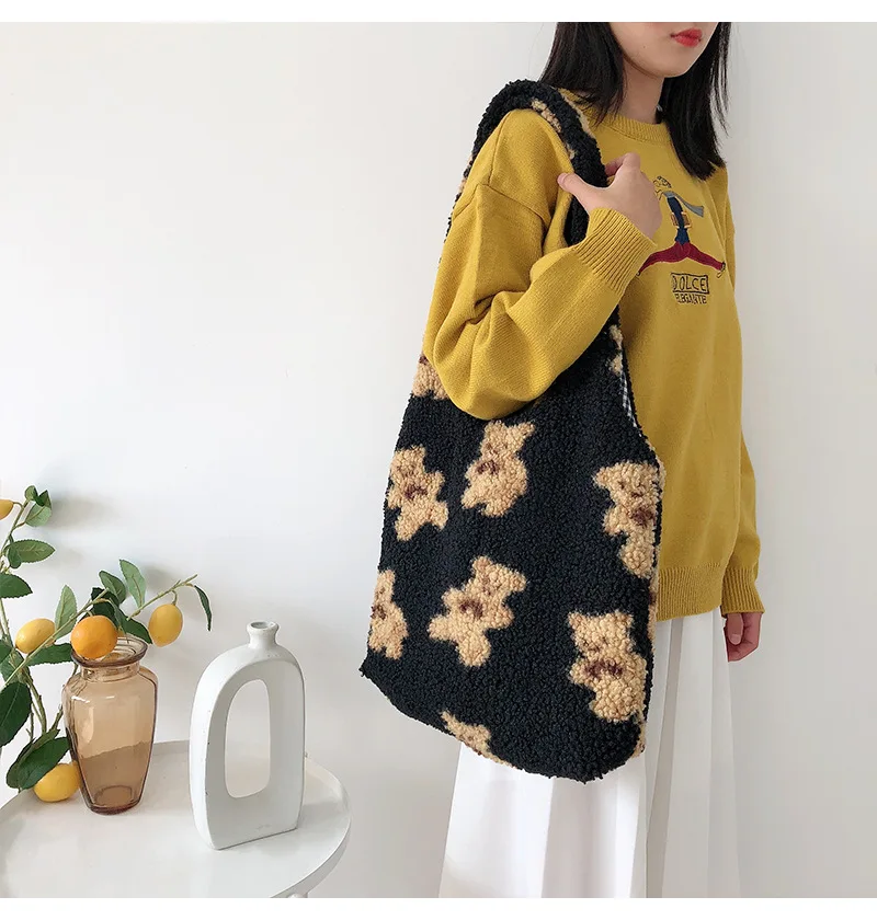 Kawaii Bear Cozy Shopping Tote Bag - 12 - Kawaii Mix