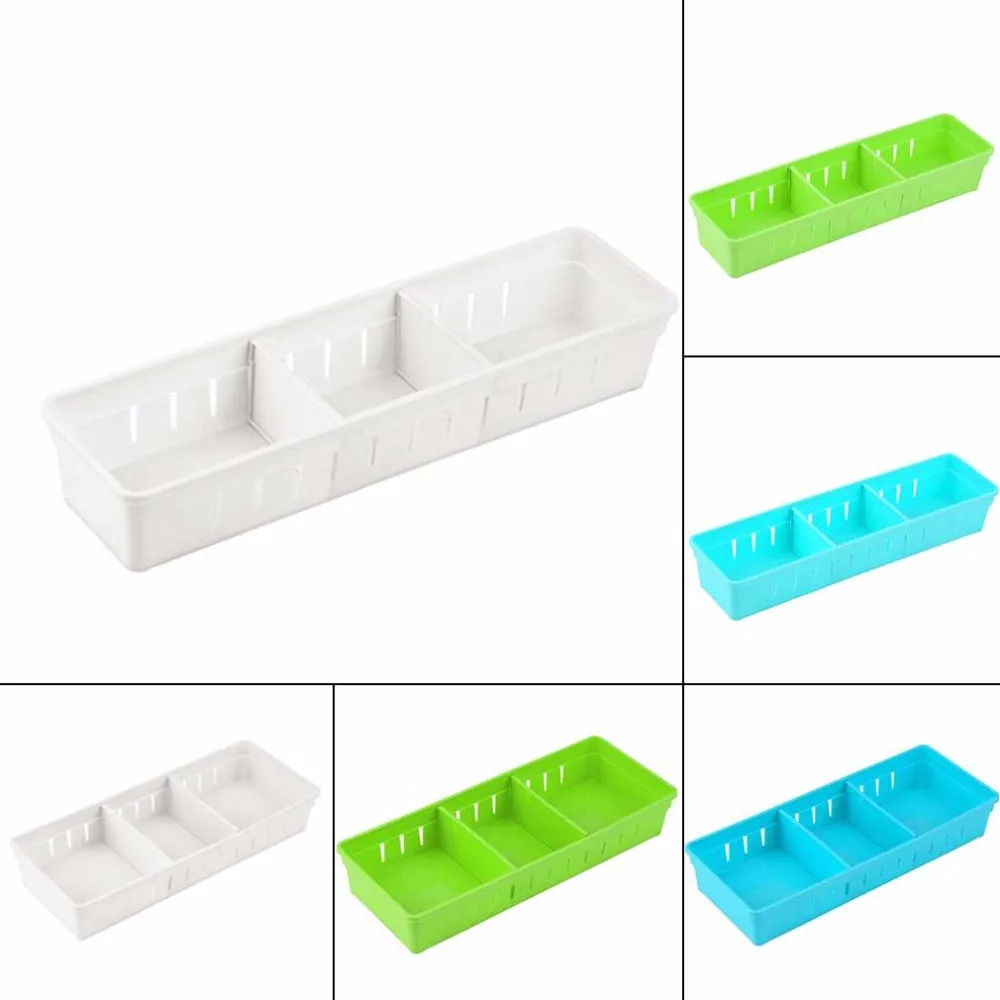 Plastic Adjustable Drawer Organizer Sundries Organizer Home Kitchen Tableware  Cosmetics Storage Box Case Drop Shipping