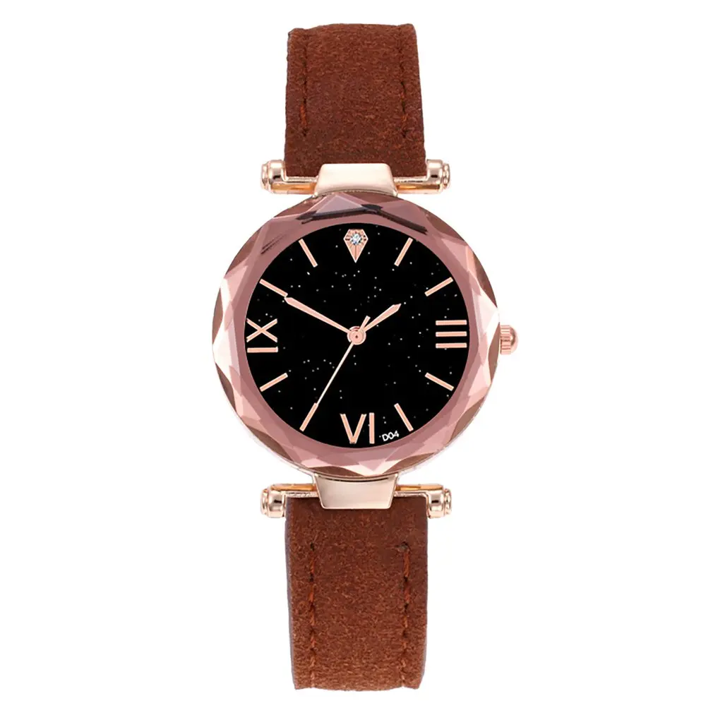 

D04-B Leisure Watch Women and Men Waterproof Leather Luxury Watches Date Quartz Clock Watches For Ladies