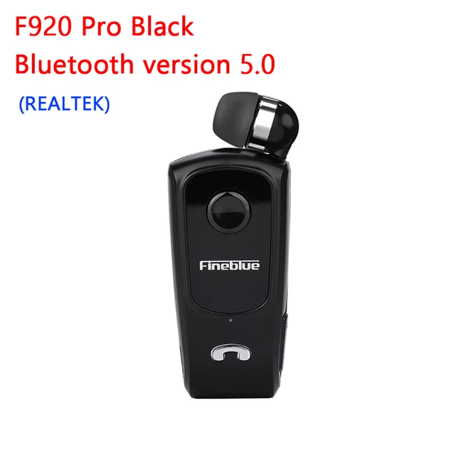 Fineblue F920 Pro Mini Wireless Earphone Retractable Portable Bluetooth Headset Calls Remind Vibration Sport Run Gamer Headphone F920 Pro Black