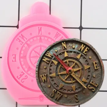 

Antique Compass Silicone Fondant Molds DIY Cake Decorating Tools Candy Clay Chocolate Gumpaste Moulds Cake Baking Mould