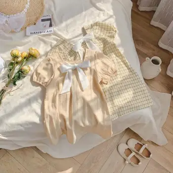 

2020 New Girls Bow Dress Fashion Summer Cotton Girls Dresses 1-6 Years QH331