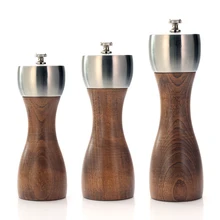 Premium Beech Pepper Mill-Presisi Carbon Steel Rotor Digunakan untuk Peppercorn, Garam Laut, lada Hitam dan Lebih Alat Dapur(China)