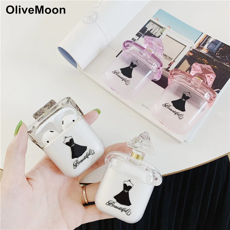 

Perfume Bottle Earphone Case For Airpods 1 2 Case Soft TPU Clear Bluetooth Headphone Cover Airpods 1 2 Charging Box