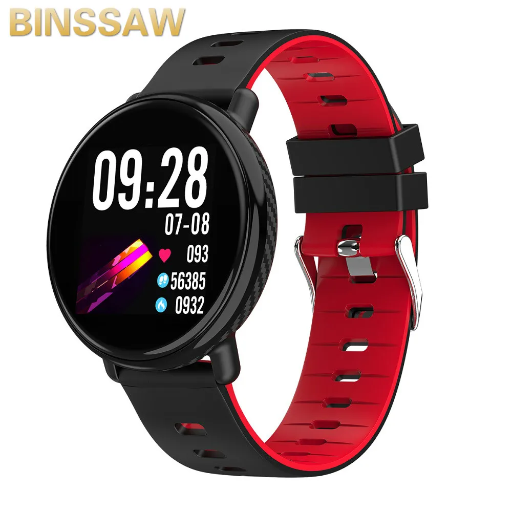 

BINSSAW K1 Sports smartwatch Smart watch IP68 waterproof IPS Color Screen Heart rate monitor Fitness tracker PK CF18 CF58 +BOX