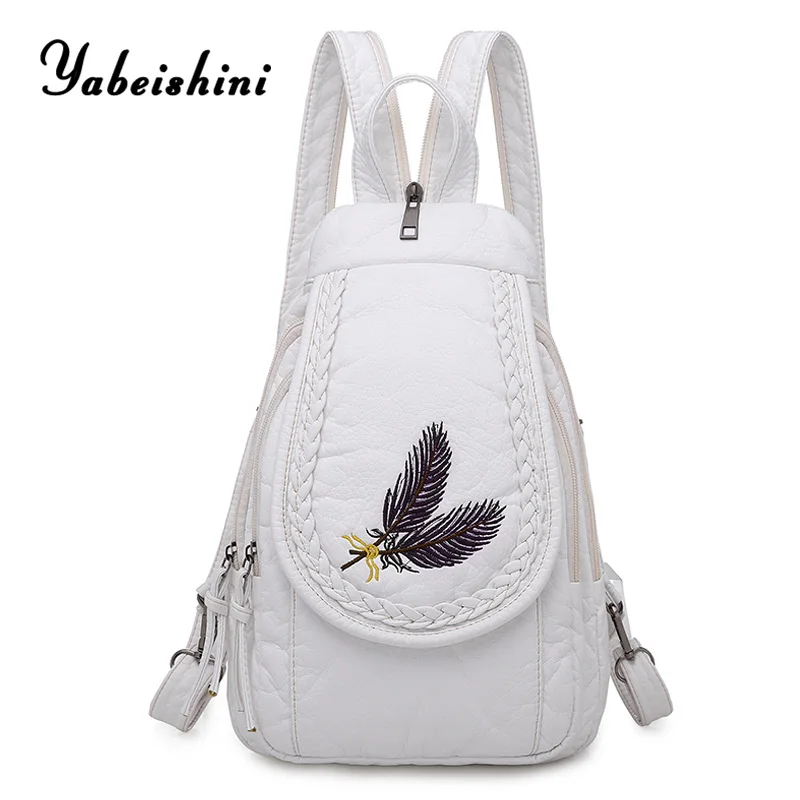 Backpack-Bags Women Shoulder-Bags Teenage Girls Fashion for Travel White High-Quality