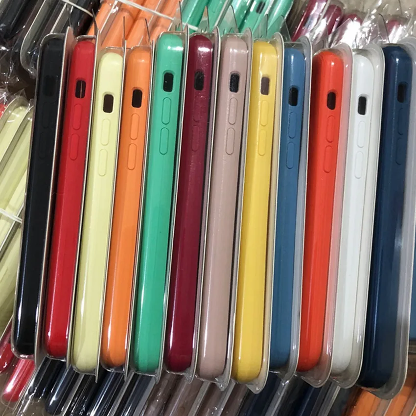 

10Pcs/lot Original Silicone Case For iphone 11 11 pro max i5 SE 6 6s 7 8 plus iX XR XS MAX Phone Cover case with Packaging