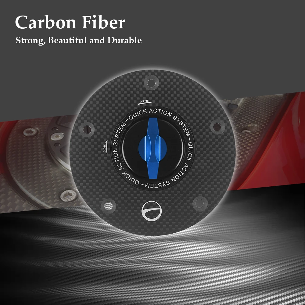 

Carbon Fiber Motorcycle Accessories Quick Release Key Fuel Tank Gas Oil Cap Cover for SUZUKI GSF 650 BANDIT 05-2012