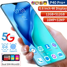 2021 Global Versie P40 Pro + 6.6Inch Android 8Gb Ram 256Gb Rom Deca Core Cpu 5000Mah mobiele Telefoon 32MP Achter Camera