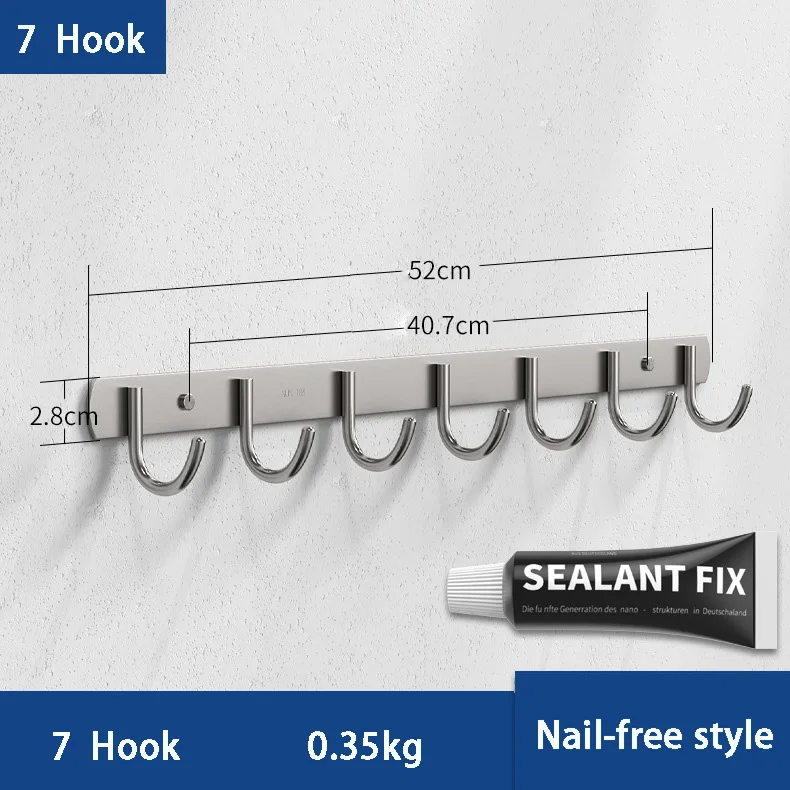 Стильный крючок для одежды из нержавеющей стали 304, кухонный крючок для одежды для ванной комнаты, крючок для полотенец из нержавеющей стали